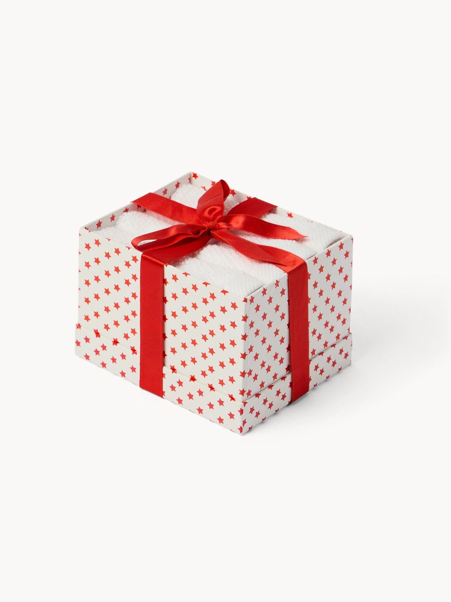 Christmas box with 4 cotton terry cloths, Red, large image number 2