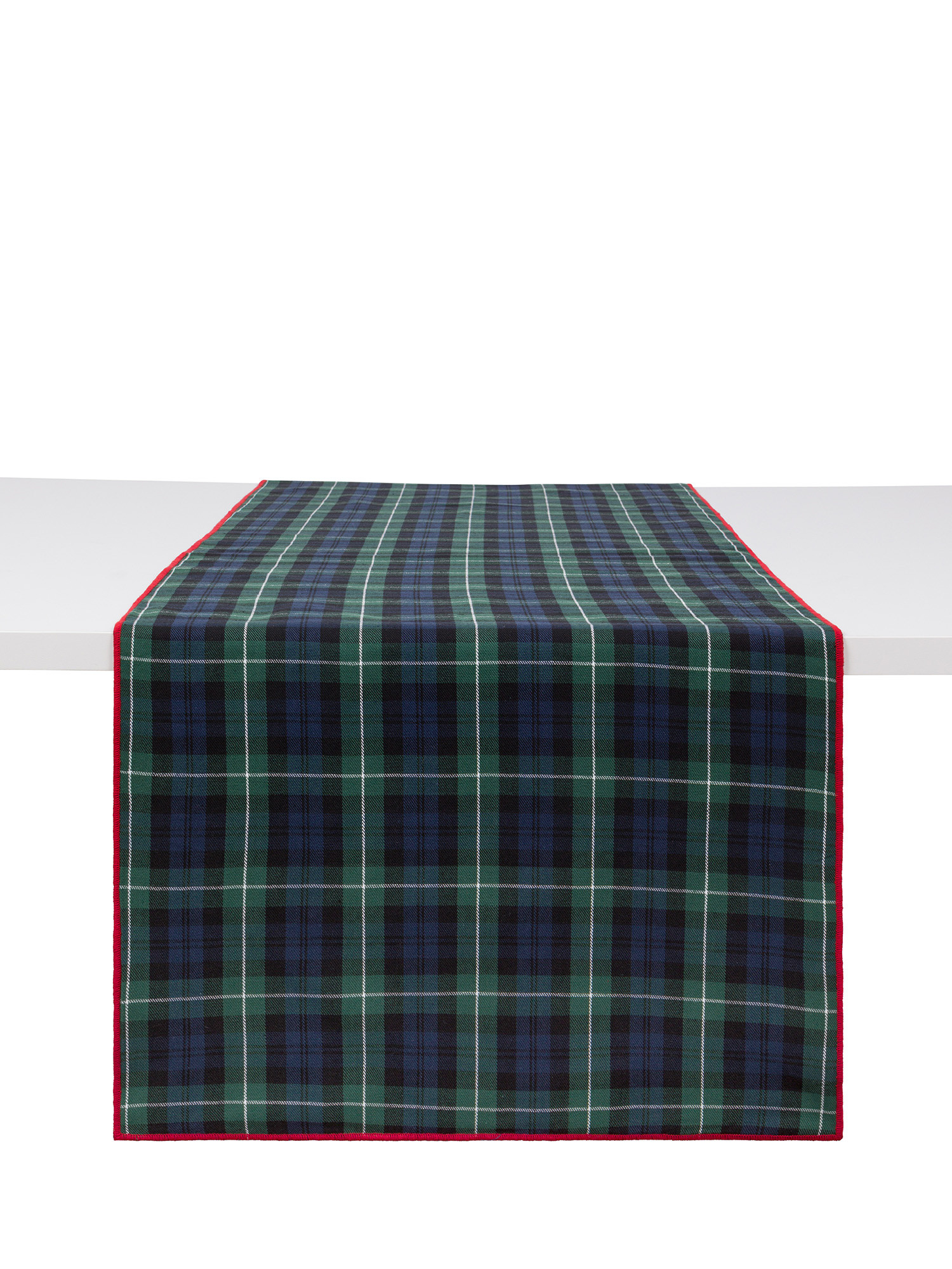 Runner twill di cotone tartan, Blu, large image number 0