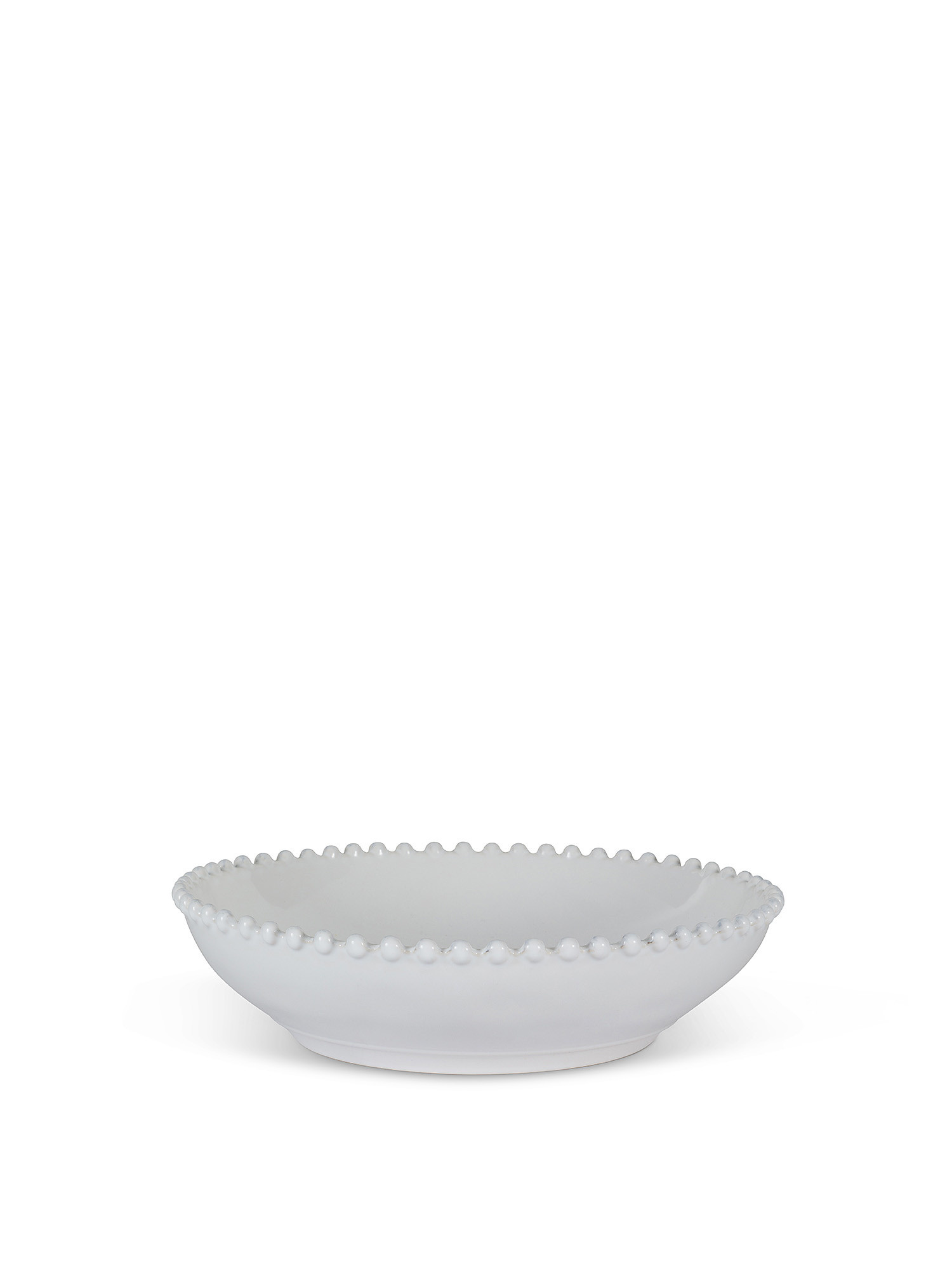 Piatto pasta ceramica Pearl, Bianco, large image number 0
