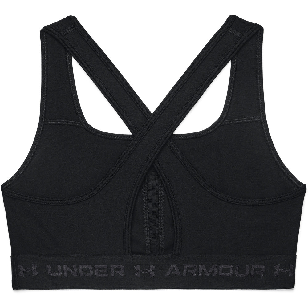 Under Armour - Armour Mid Crossback Sports Bra, Black, large image number 1