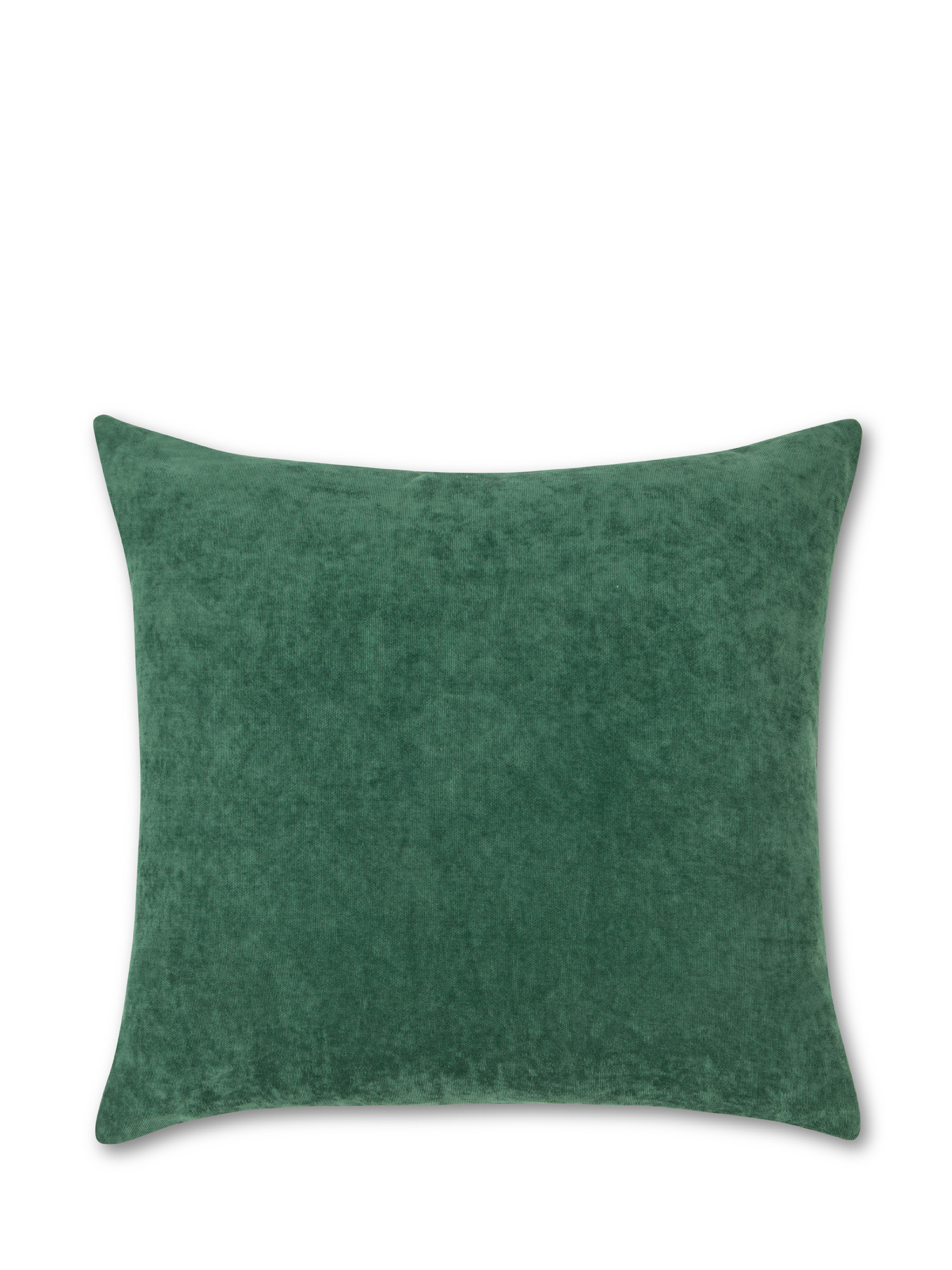 Cuscino tessuto teddy 43x43cm, Verde, large image number 1