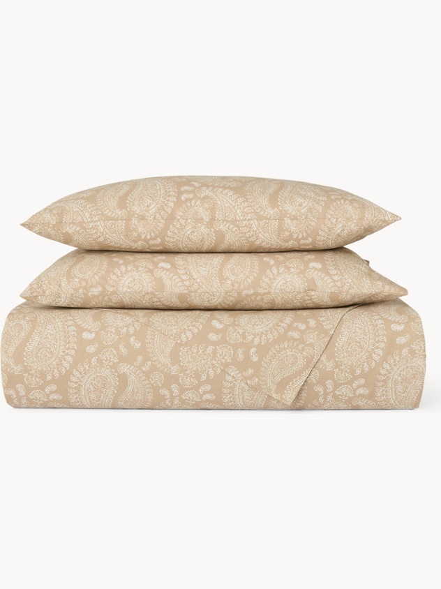 Parure lenzuolo in cotone percalle fantasia paisley - Prezzo di lancio