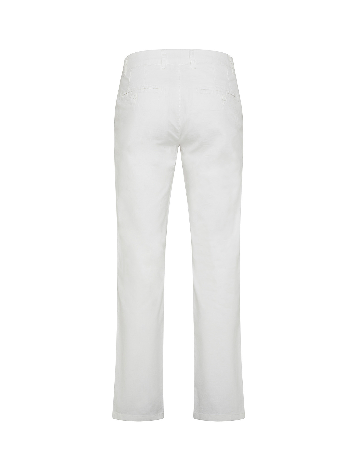 JCT - Pantaloni chino in misto lino, Bianco, large image number 1