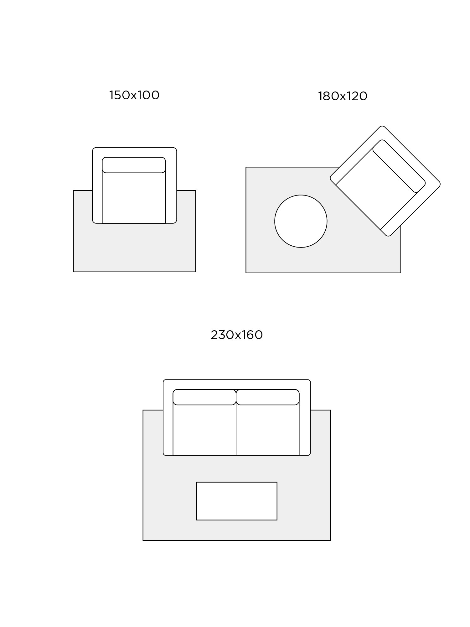 Cotton blend rug with geometric pattern, Grey, large image number 2