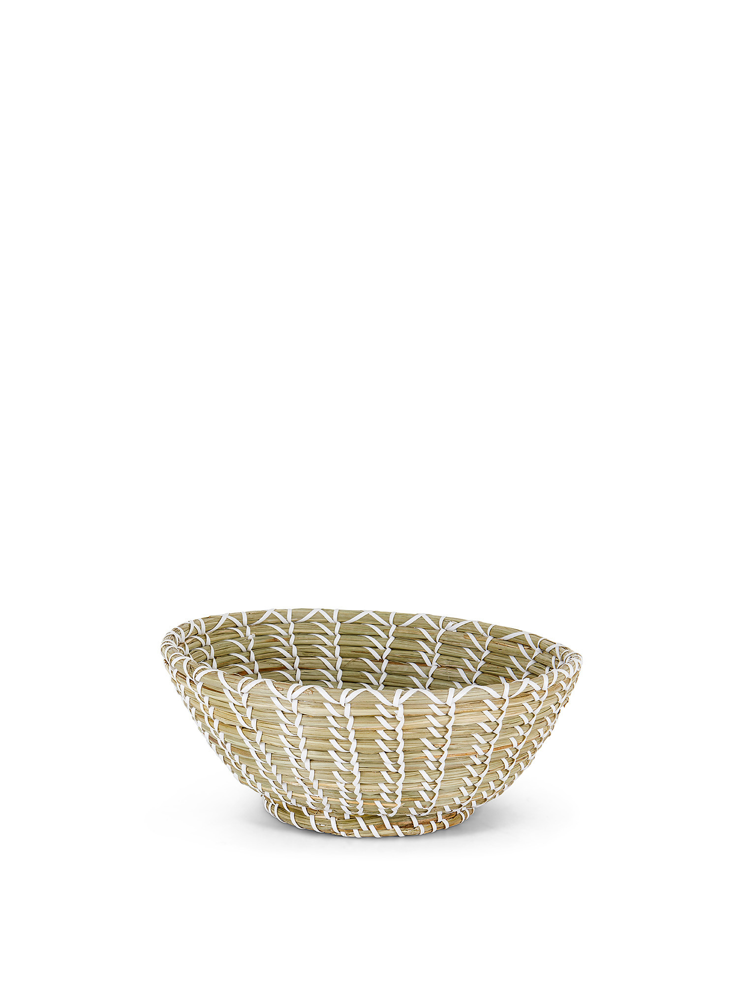 Coppa con piede in seagrass, Beige, large image number 0