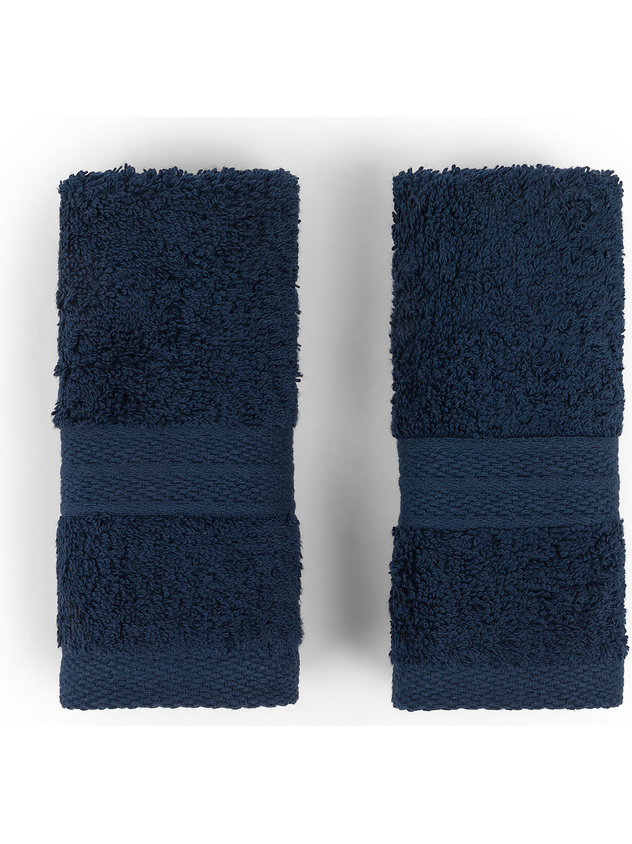 Set of 2 Zefiro solid color 100% cotton washcloths
