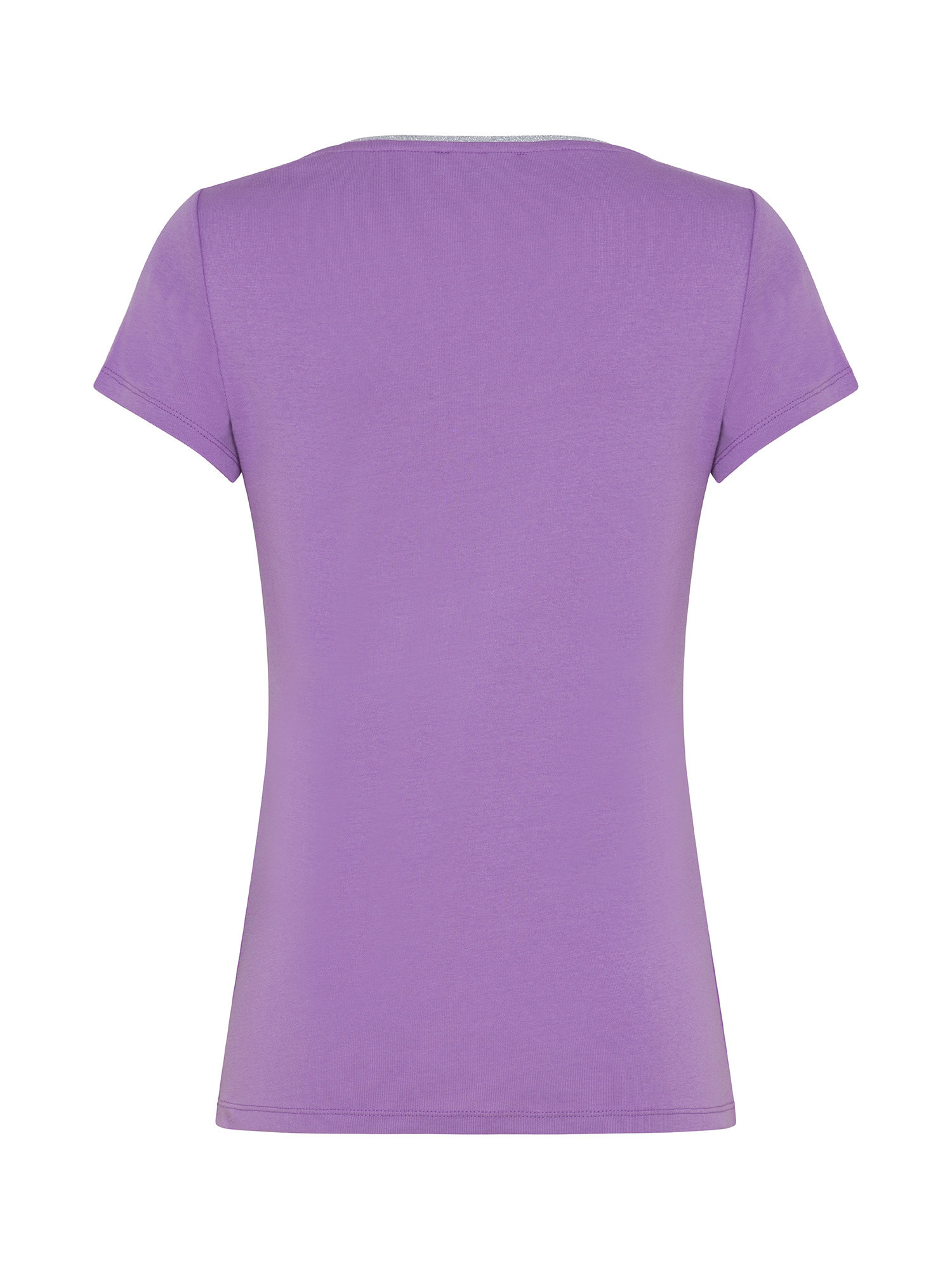 Koan - Cotton T-shirt with lurex, Purple Lilac, large image number 1