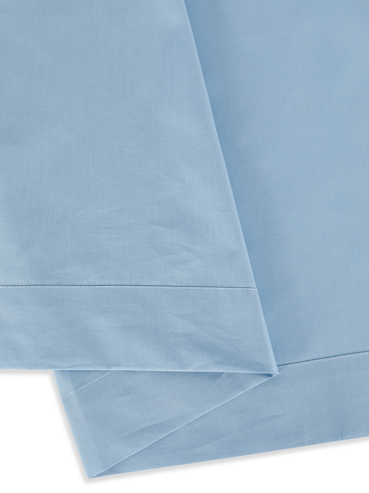 Solid color cotton percale sheet set, Light Blue, large image number 2