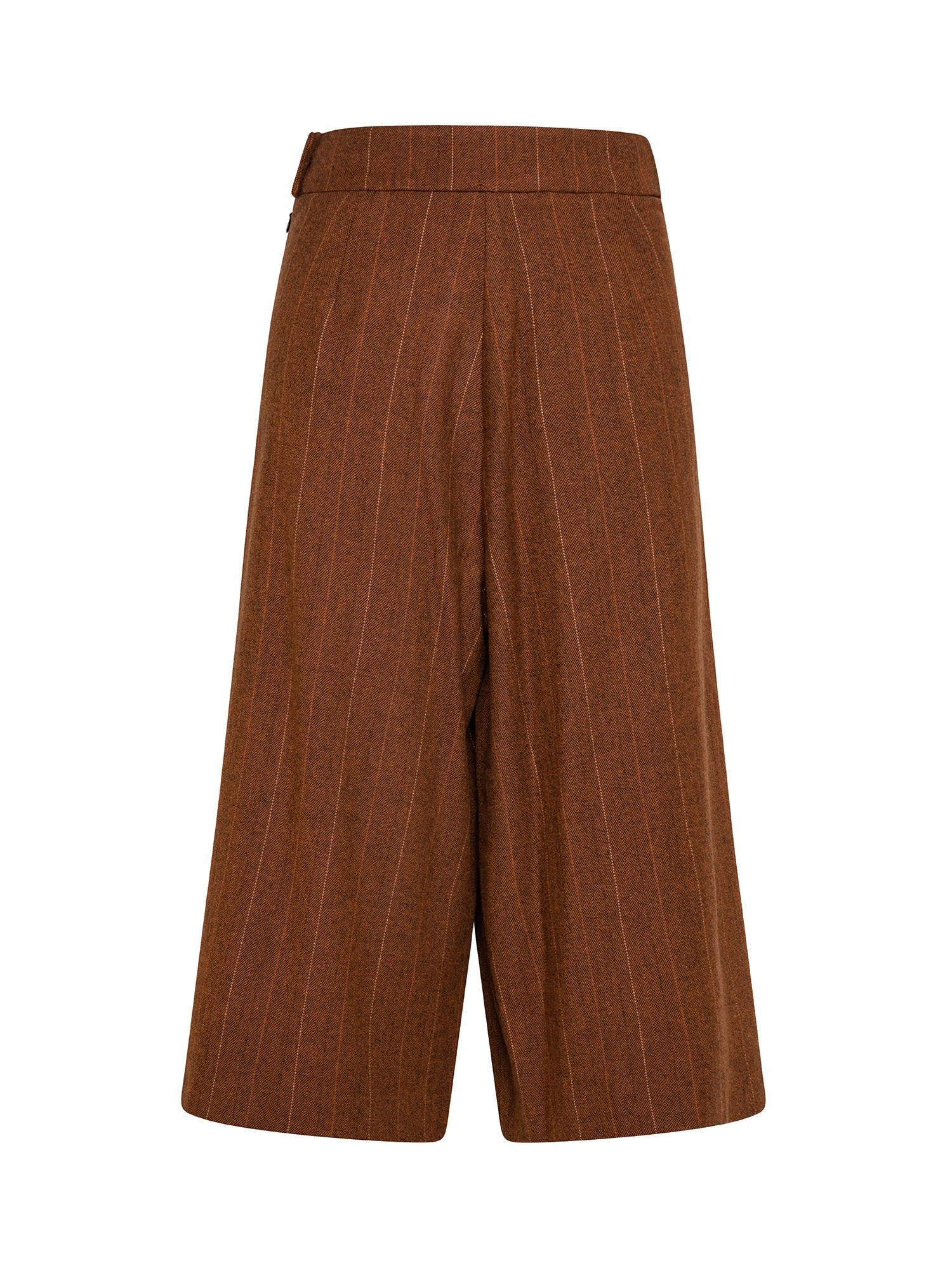 Maxi shorts in flanella, Brown, large image number 1