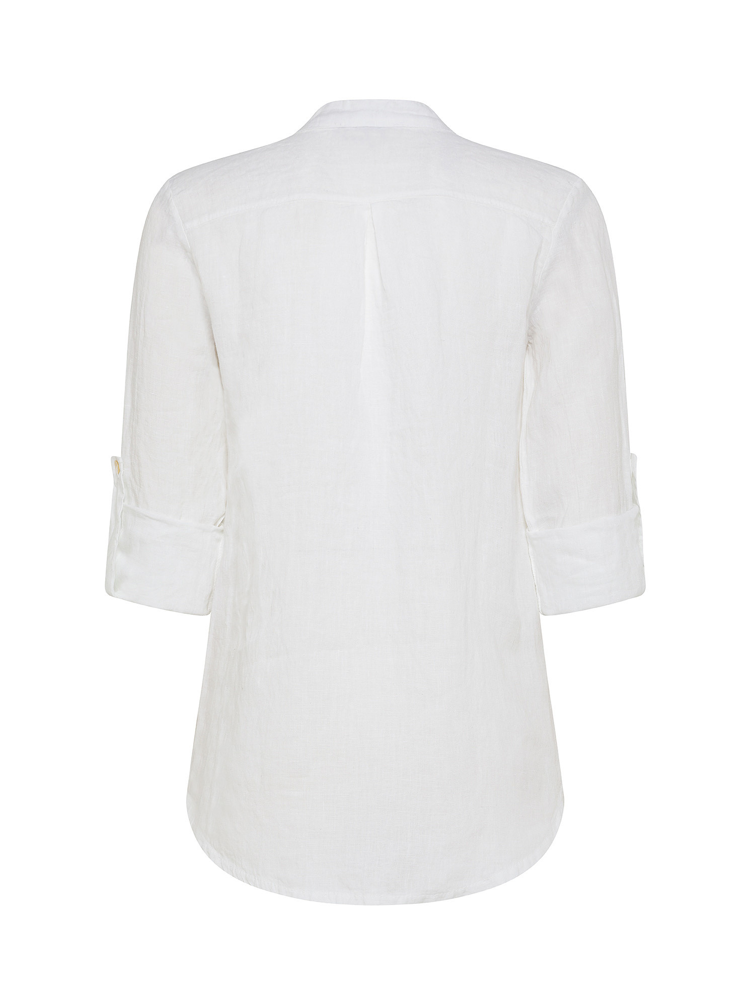 Koan - Linen blouse with pocket, White, large image number 1