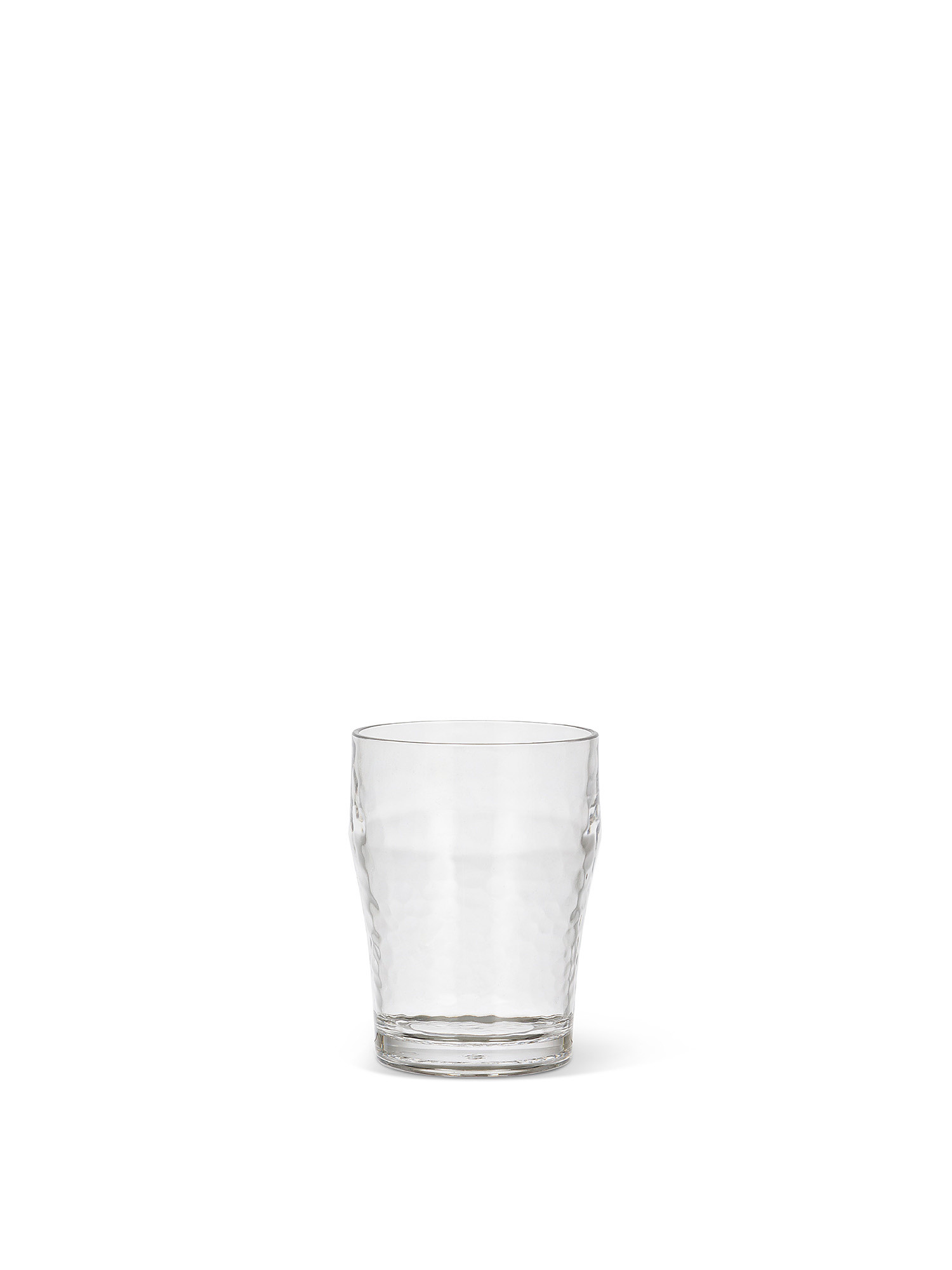 Bicchiere plastica effetto martellato, Trasparente, large image number 0