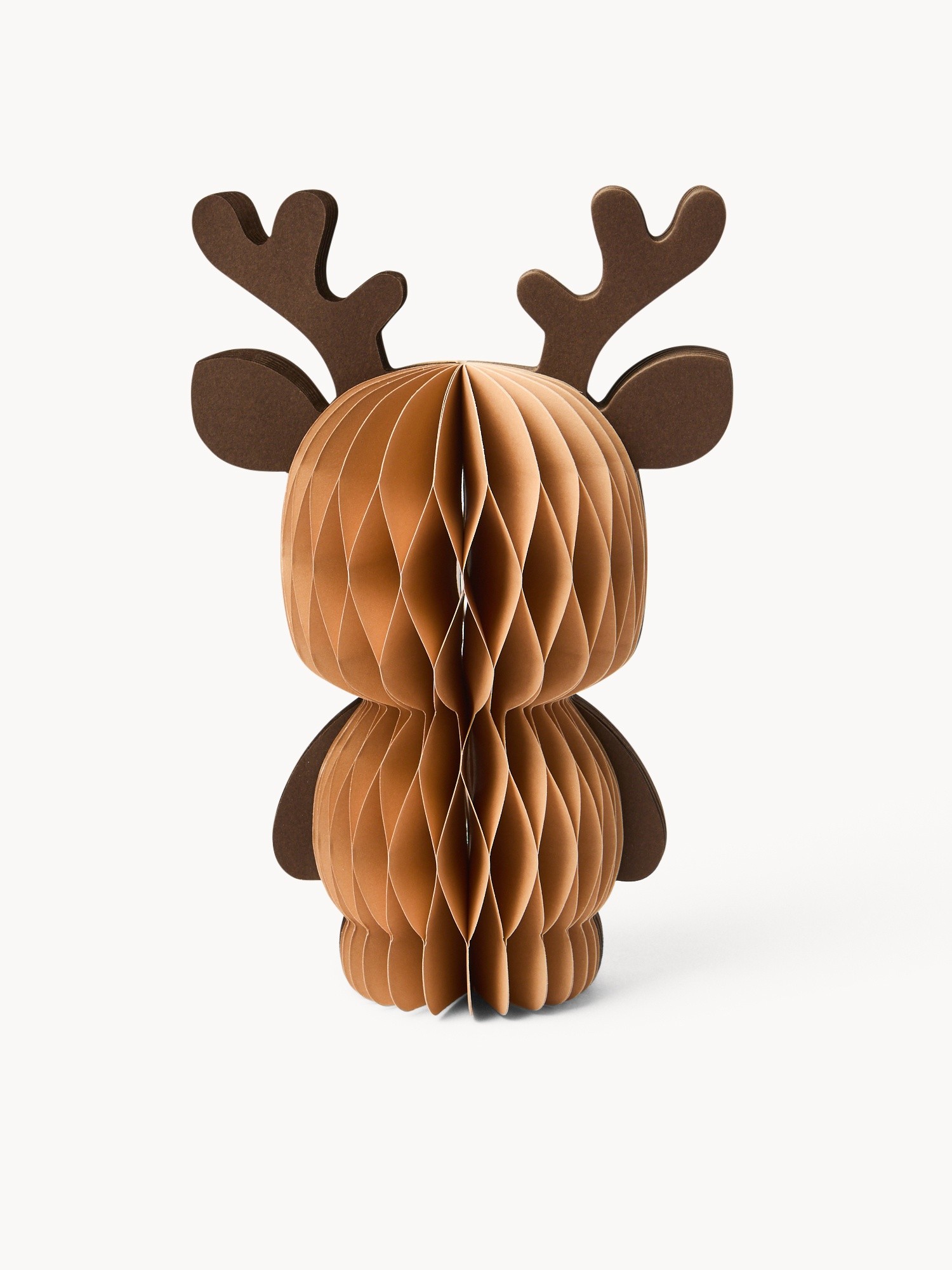 Decoro origami a renna, Marrone, large image number 0