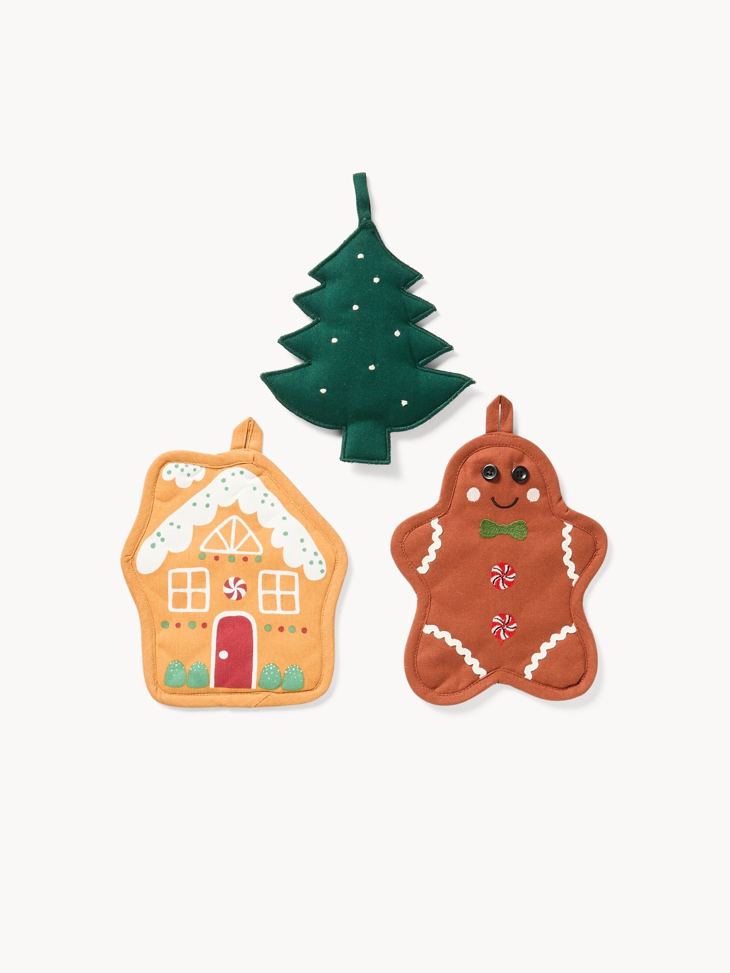 Shaped Christmas pot holder, Brick Red, large image number 0