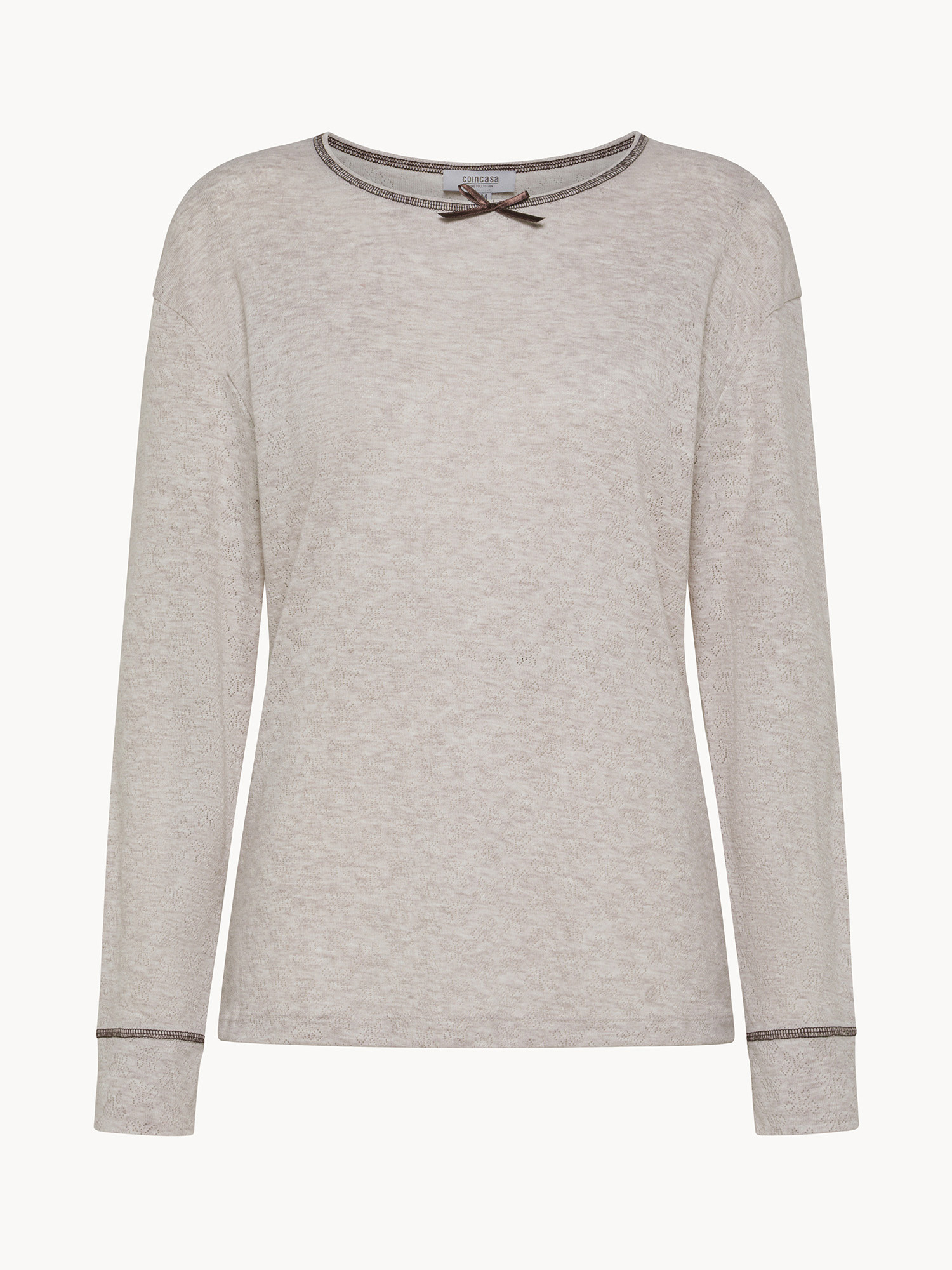 Knit pajama top, Ecru, large image number 0