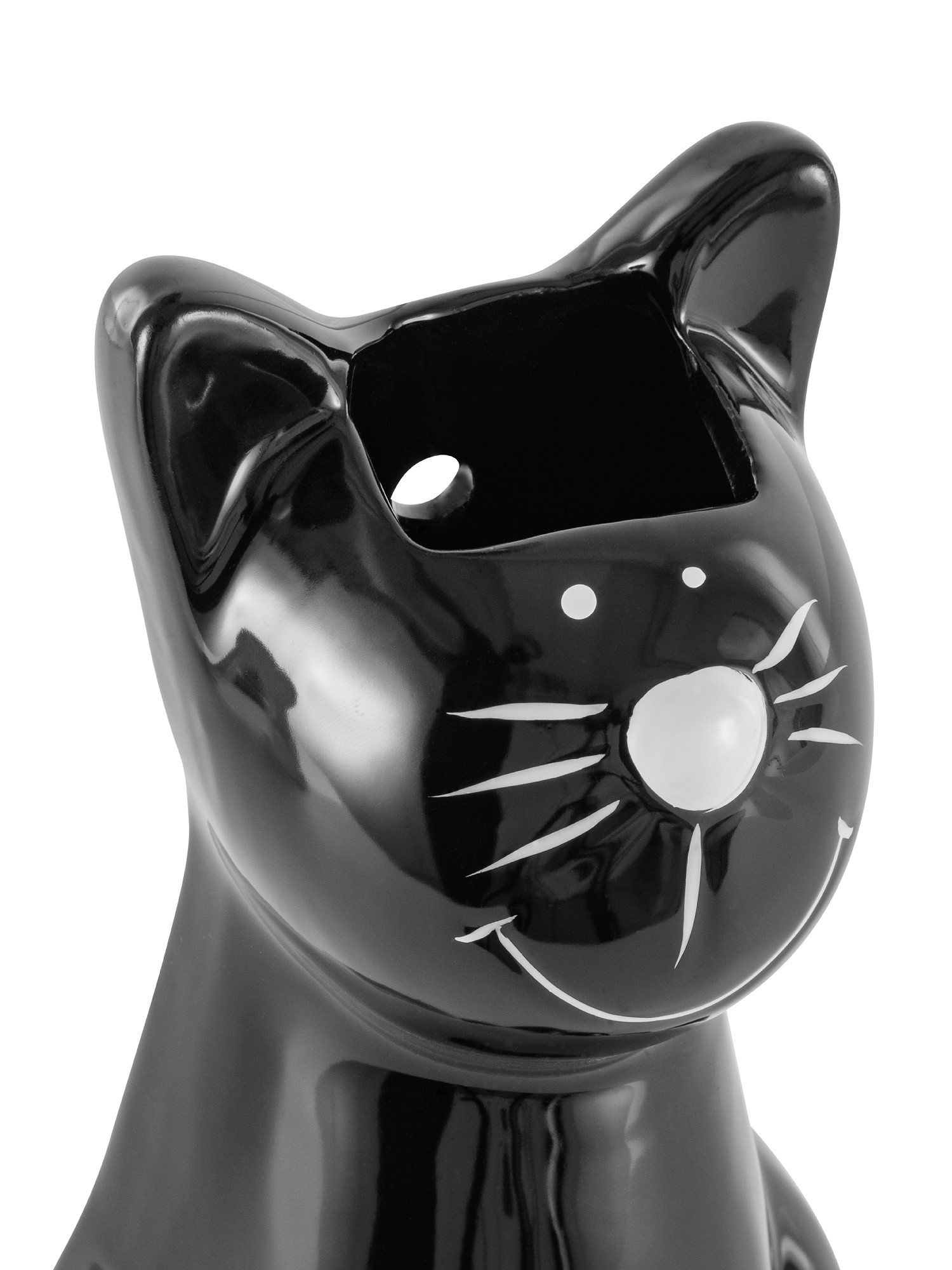 Ceramic cat humidifier, Black, large image number 1