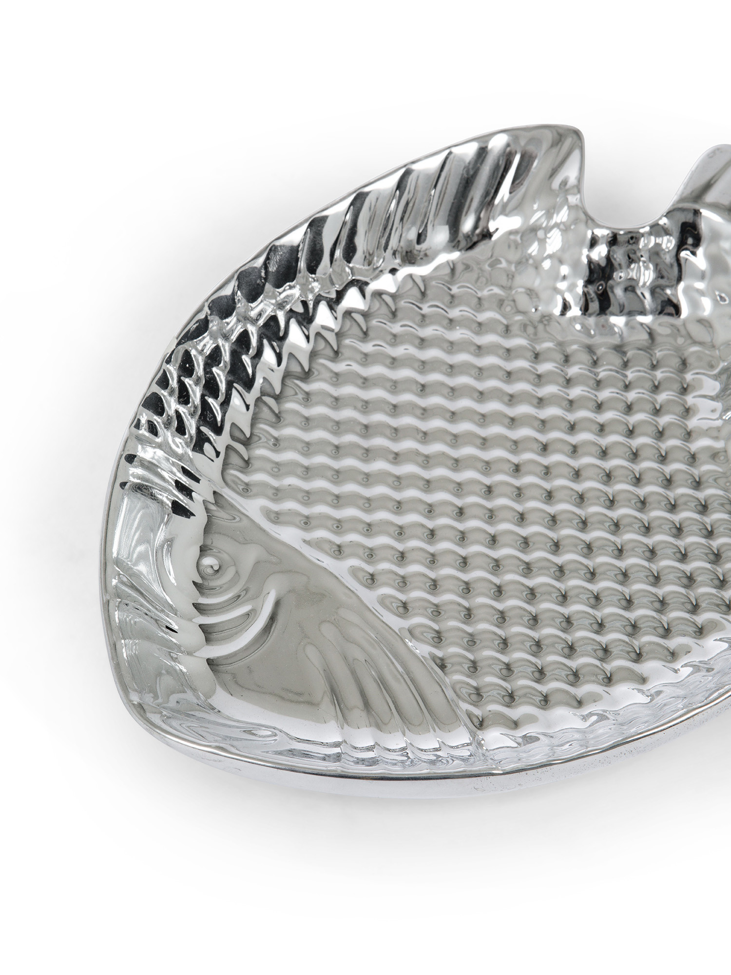 Silver fish saucer, Silver Grey, large image number 1