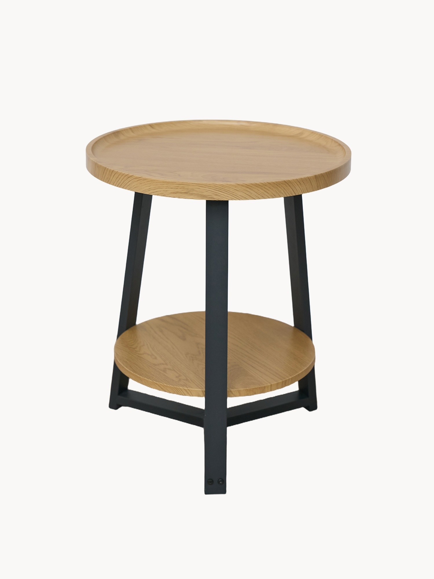 Nordic coffee table with two shelves, Natural, large image number 2