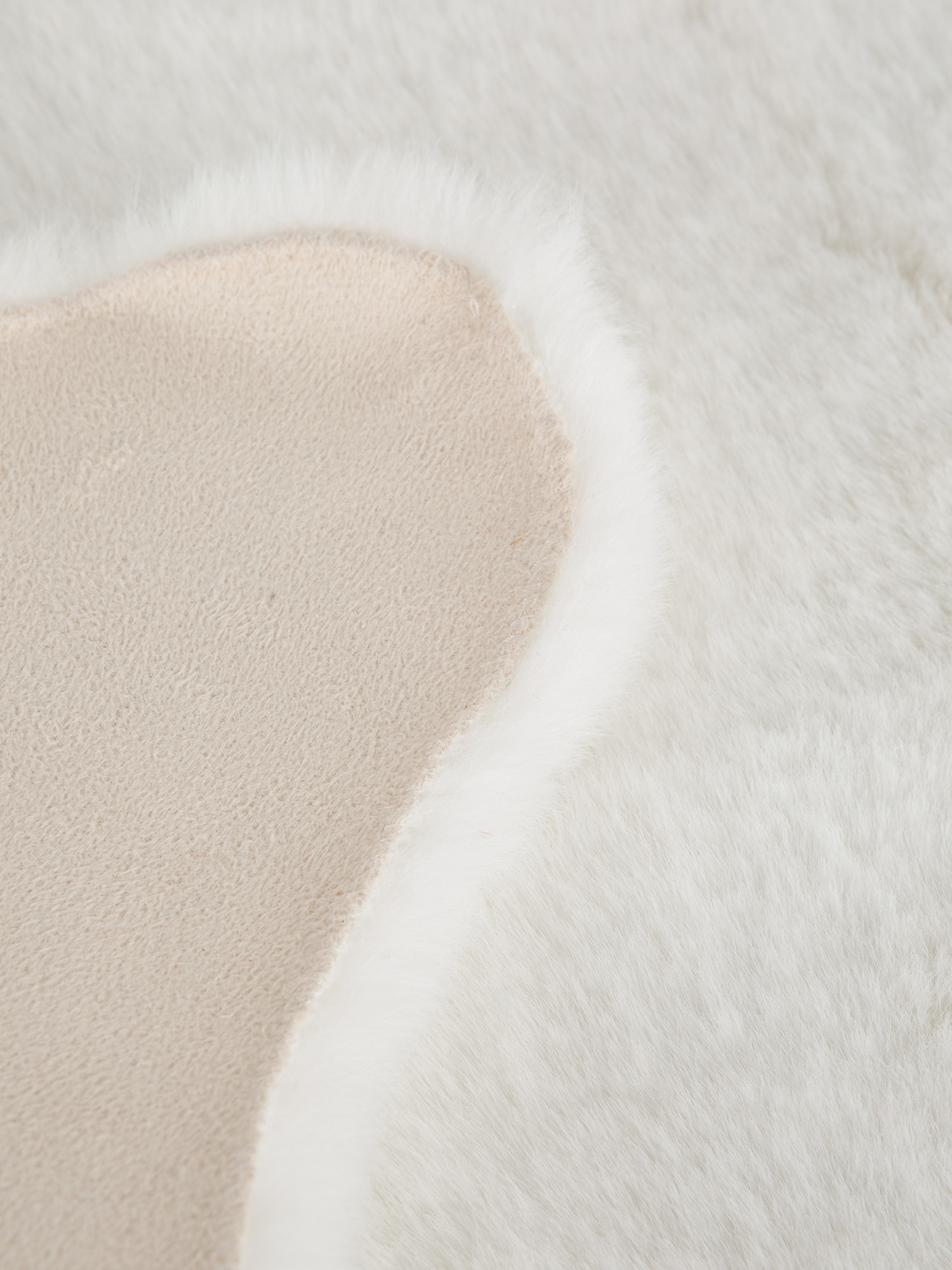 Faux fur bedside rug, White, large image number 1