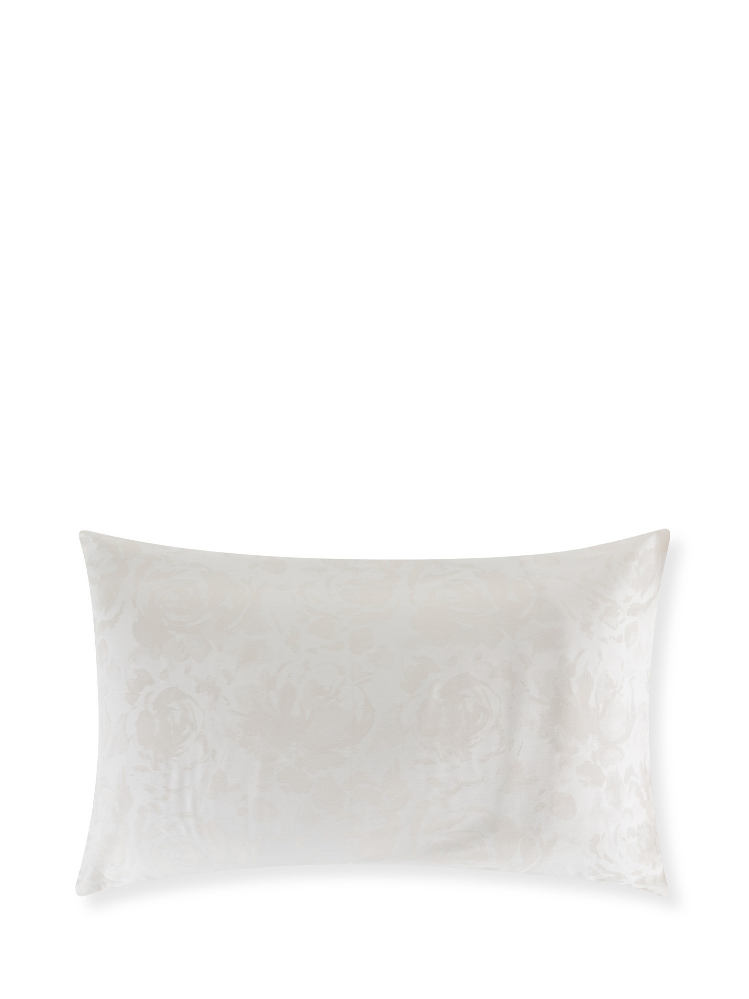 Portofino rose pillowcase in 100% cotton percale, Beige, large image number 0
