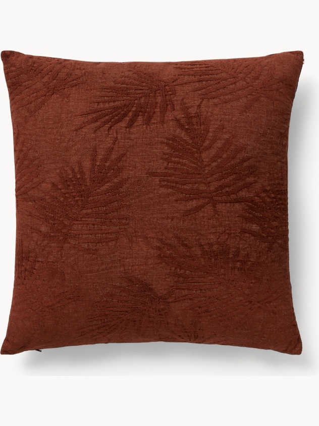 Cuscino 35x55 cm in cotone con jacquard floreale