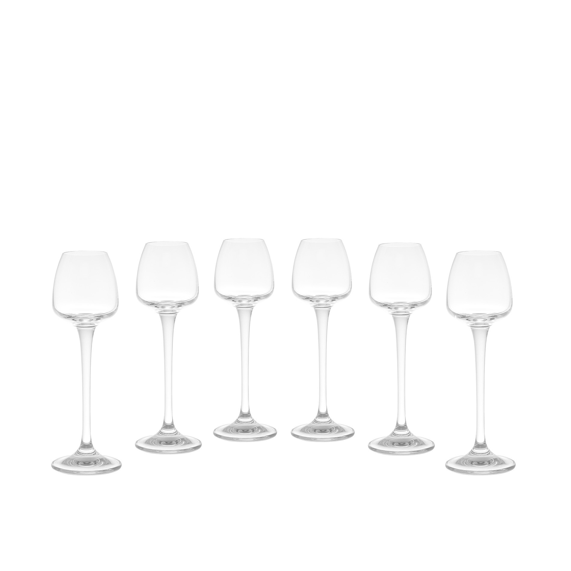 Set of 6 liqueur goblets in Bohemia crystal, Transparent, large image number 1