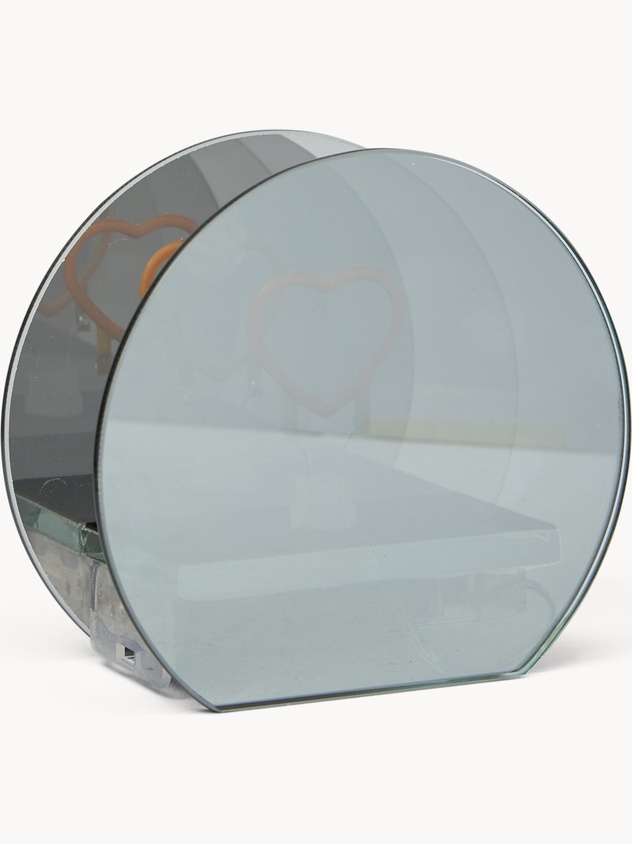 Glass decoration with LED heart