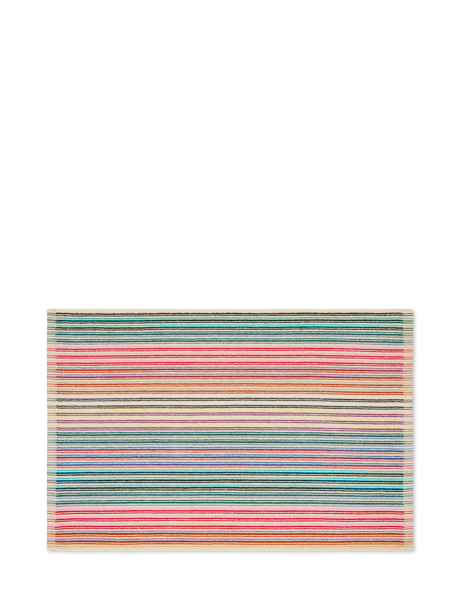 Cotton terry towel with stripes pattern, Multicolor, large image number 1