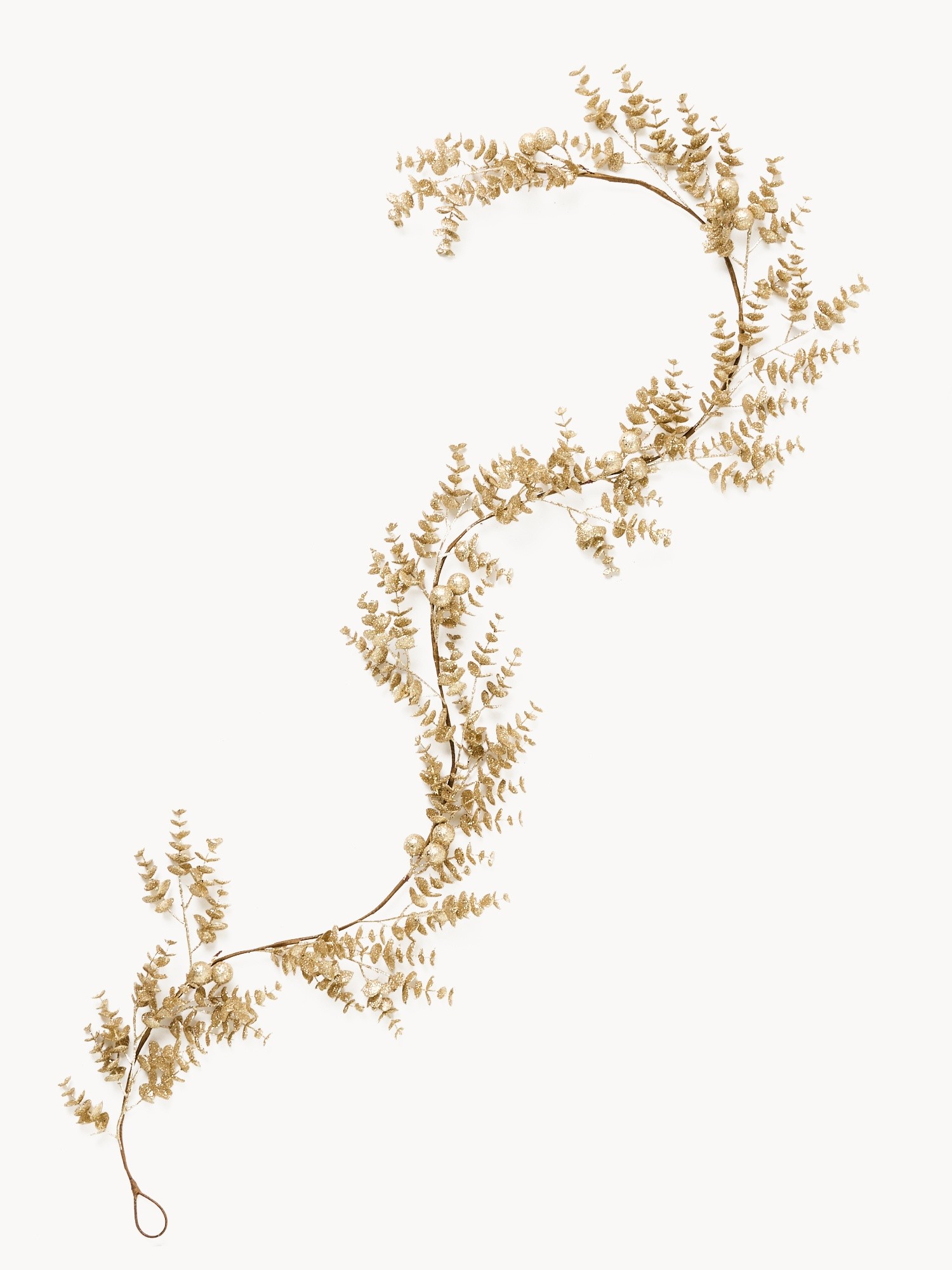 Festone foglie in plastica, Oro, large image number 0