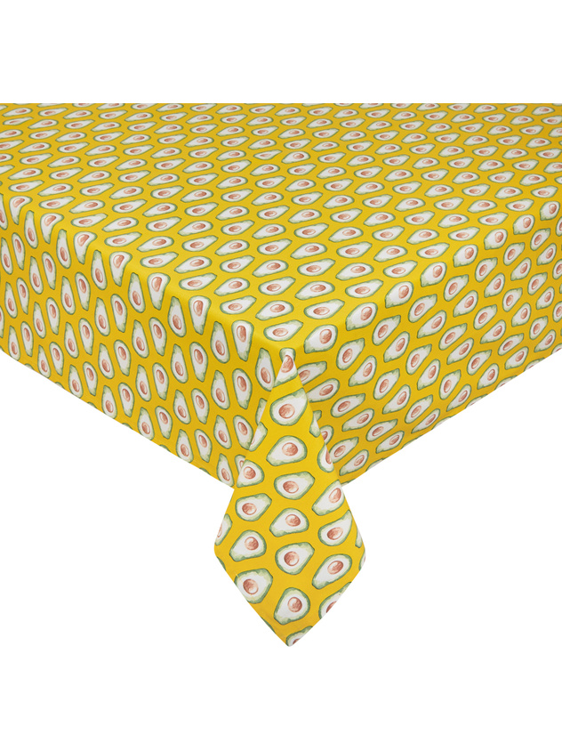 100% cotton tablecloth with avocado print