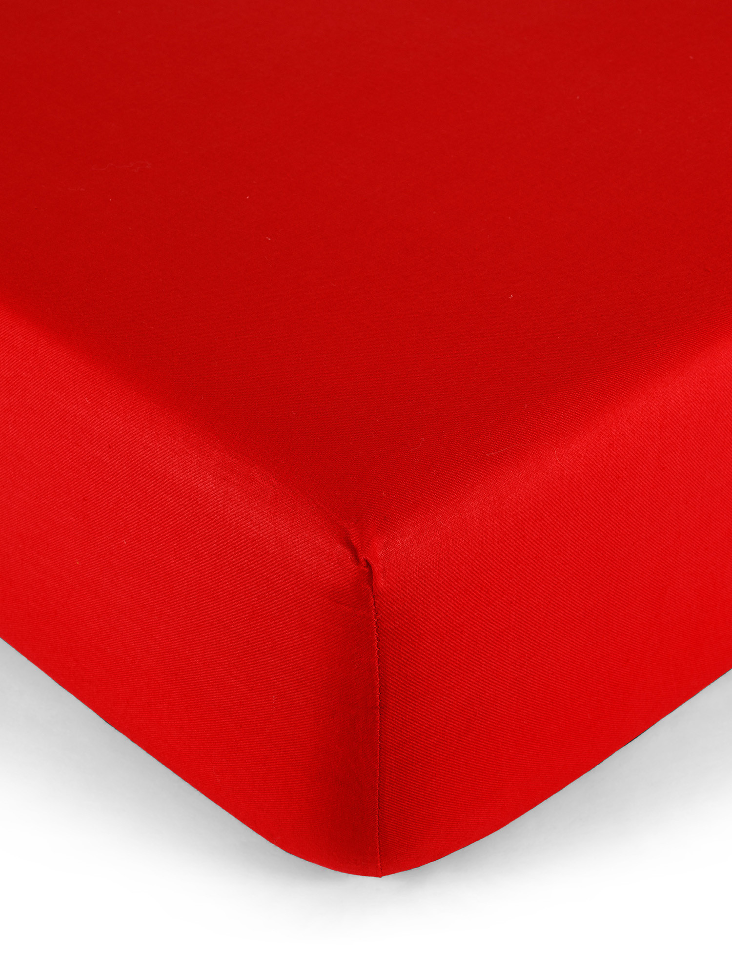 Cotton flannelette solid color fitted sheet, Red, large image number 0