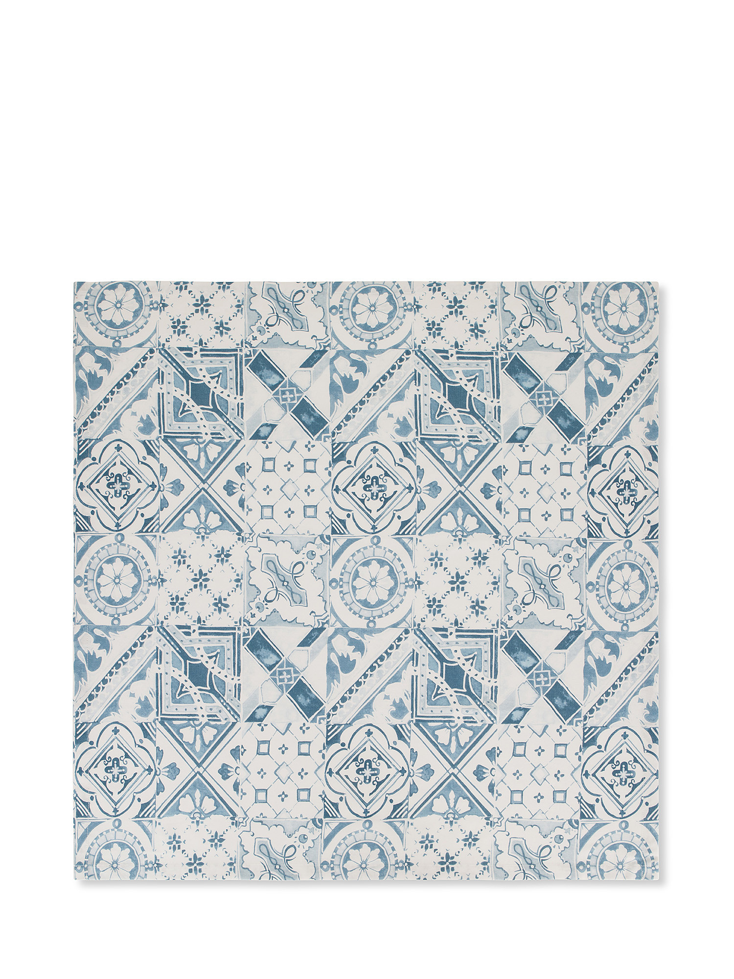 Centrotavola panama di cotone stampa costiera, Azzurro, large image number 0