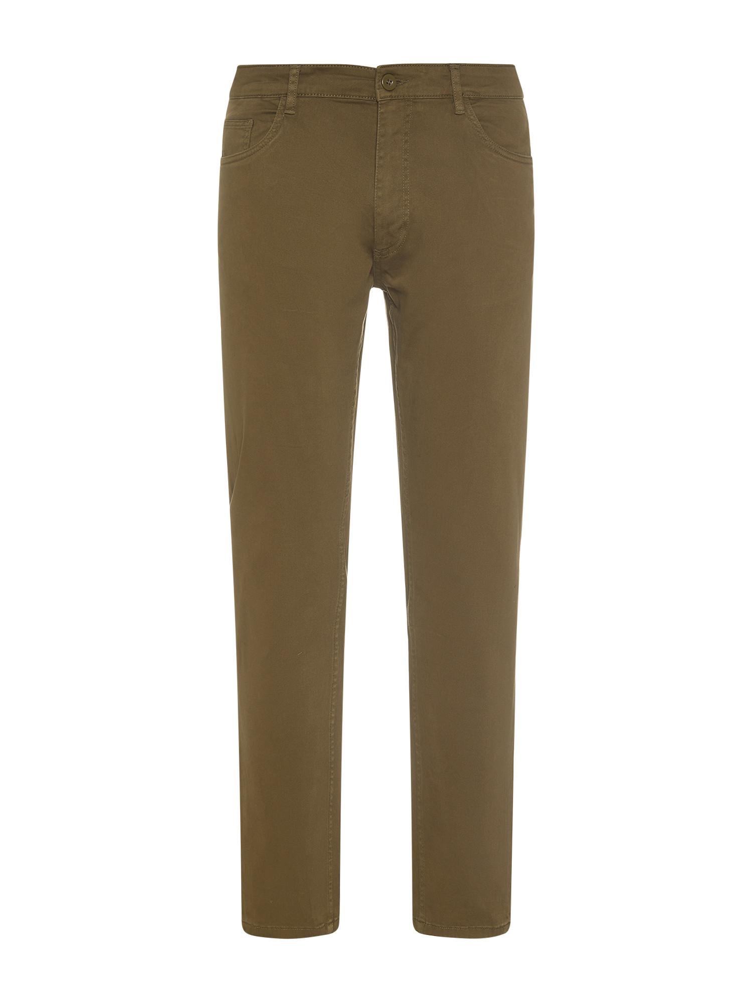 JCT - Slim fit five pocket trousers, Green, large image number 0