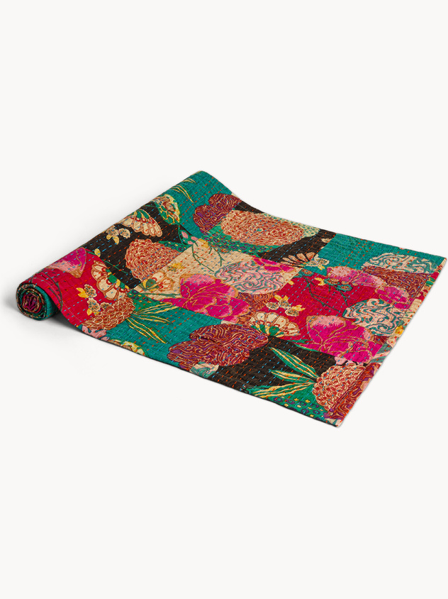 Pure cotton Kantha table runner