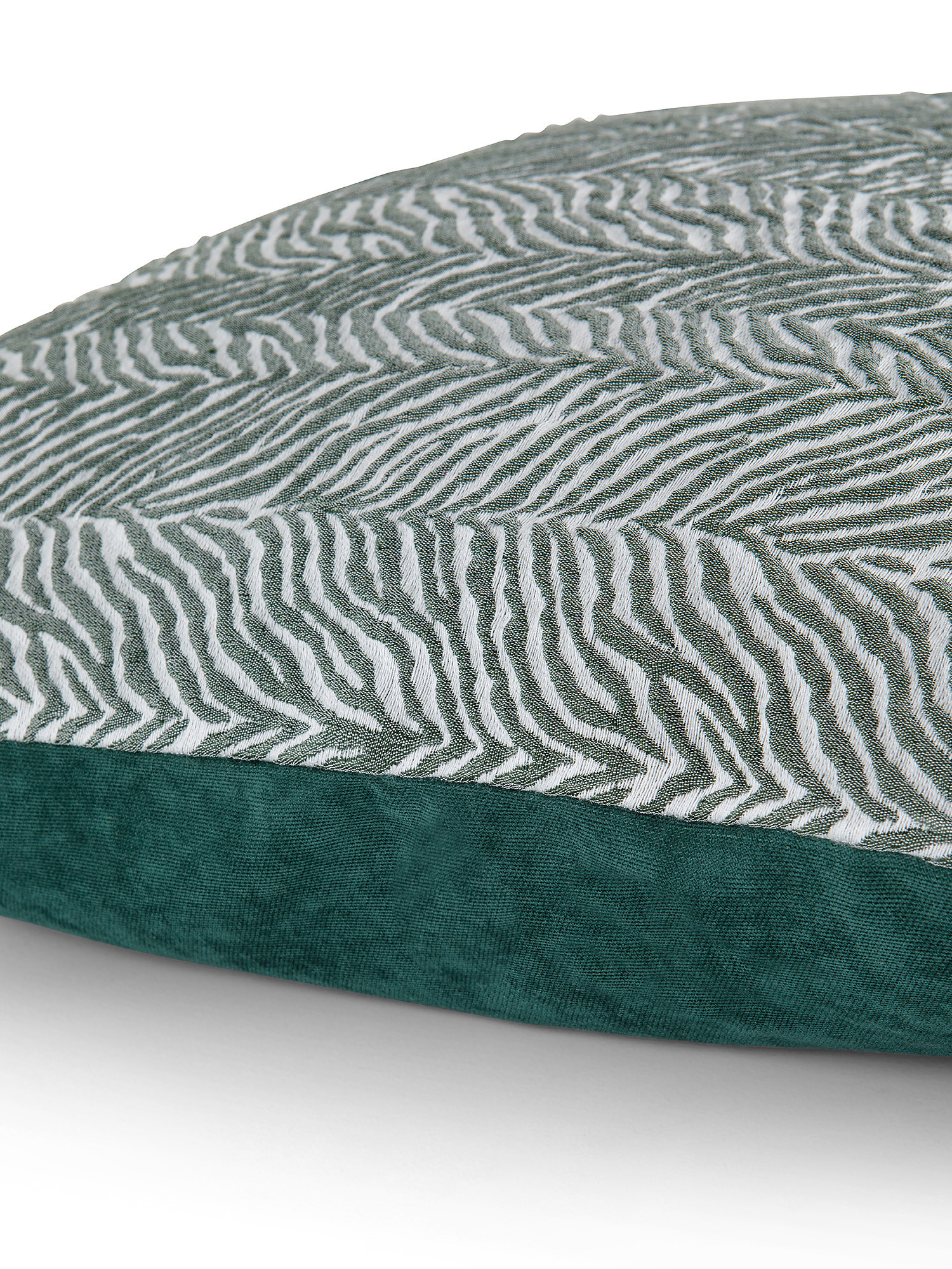 Jacquard cushion with zebra motif 50x50cm, Green, large image number 2