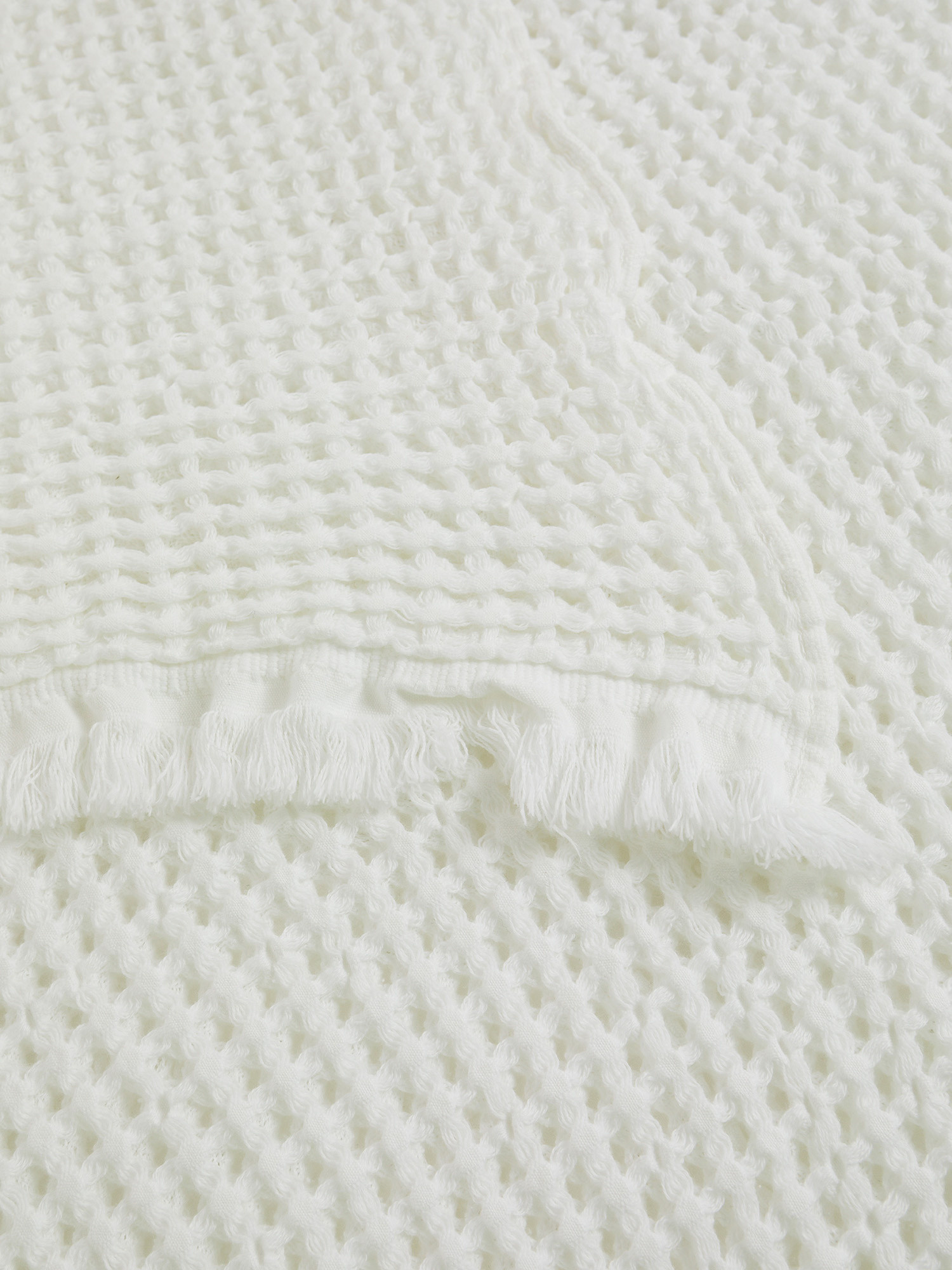Plaid in puro cotone lavato, Bianco, large image number 1