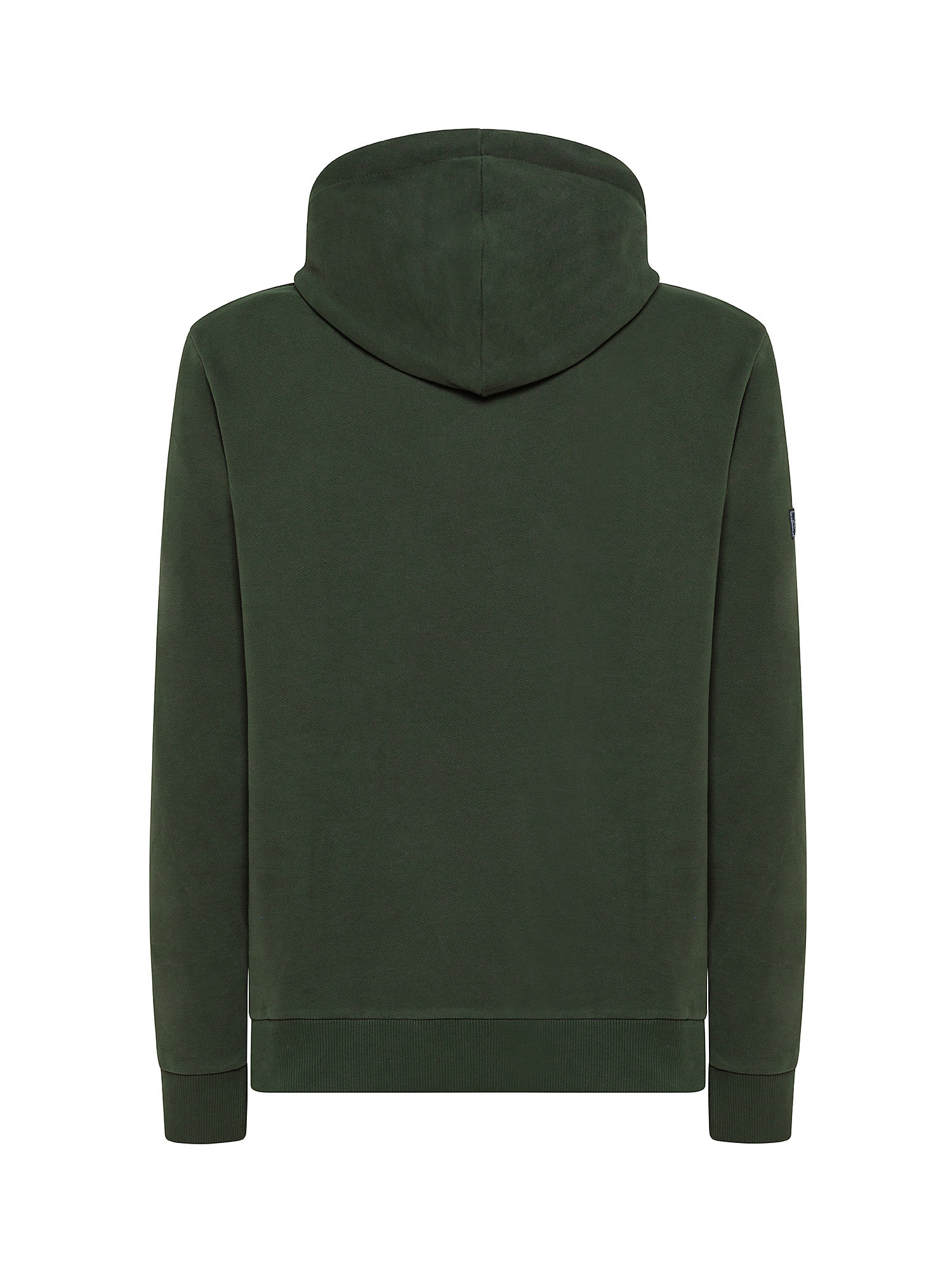 Hooded sweatshirt with print, Dark Green, large image number 1