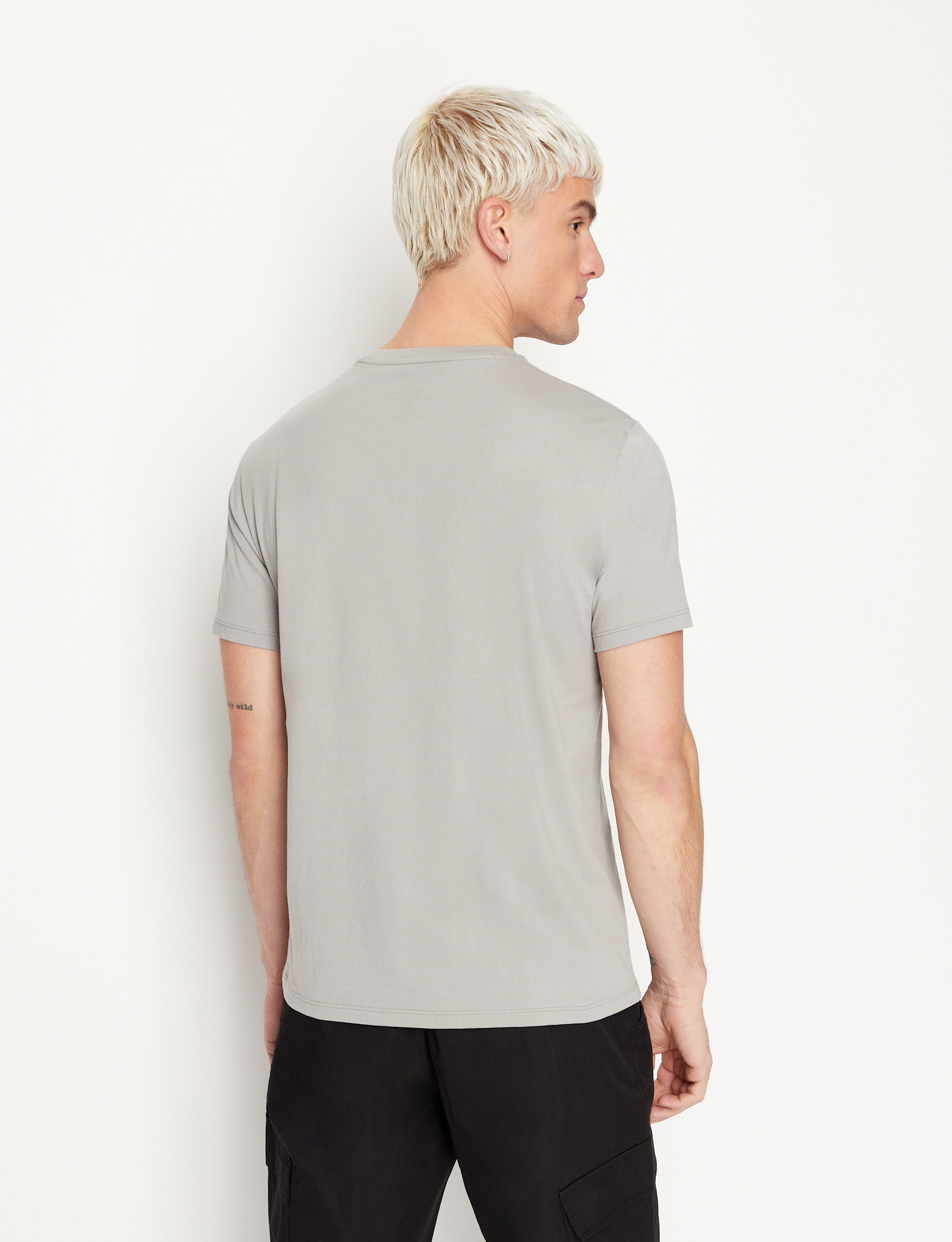 Armani Exchange - T-shirt con stampa grafica regular fit, Grigio scuro, large image number 2