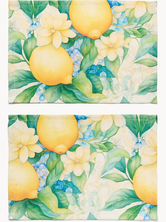 Limoni cotton placemat by Tessiture Randi