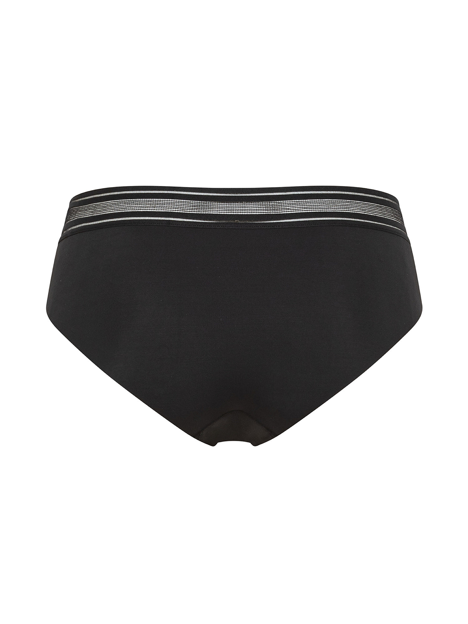 Briefs with graphic elastic band, Black, large image number 1