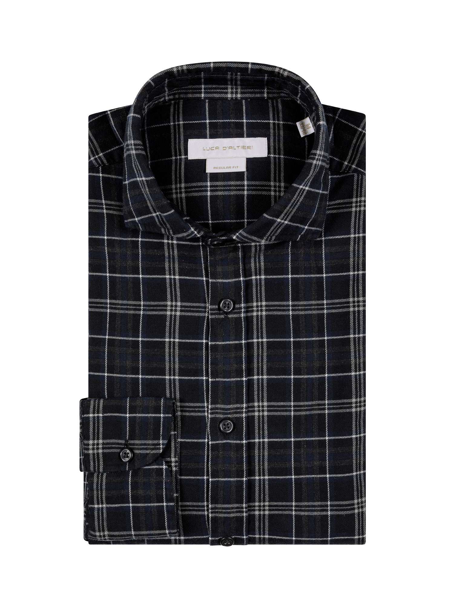 Regular fit shirt in soft organic cotton flannel, Blue, large image number 2