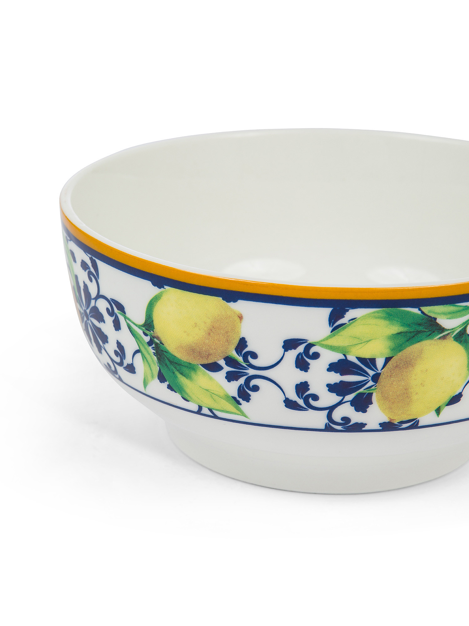 New bone china bowl with lemon motif, White, large image number 1