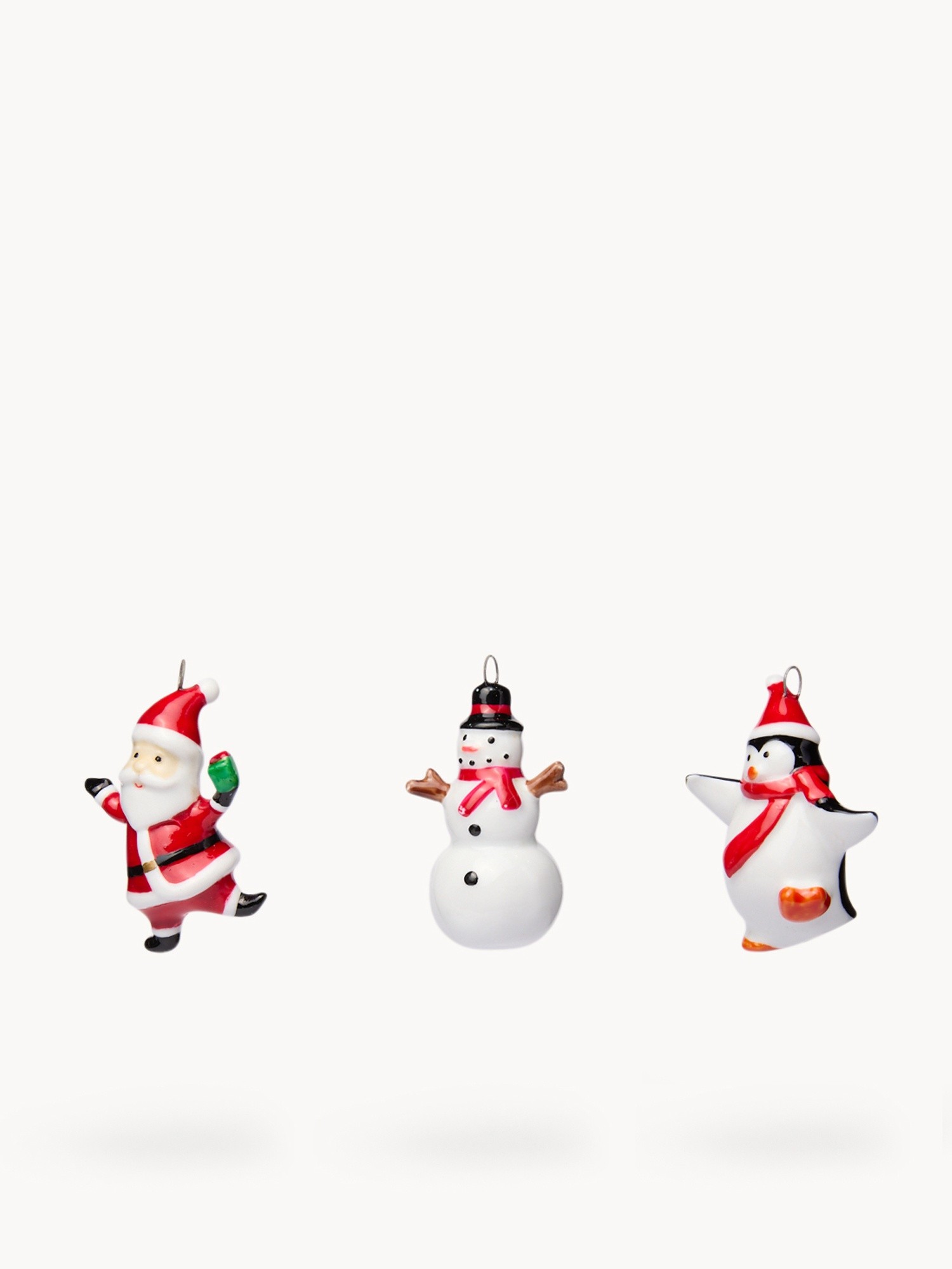 Set of 3 mini tree decorations, Bianco/Rosso, large image number 0