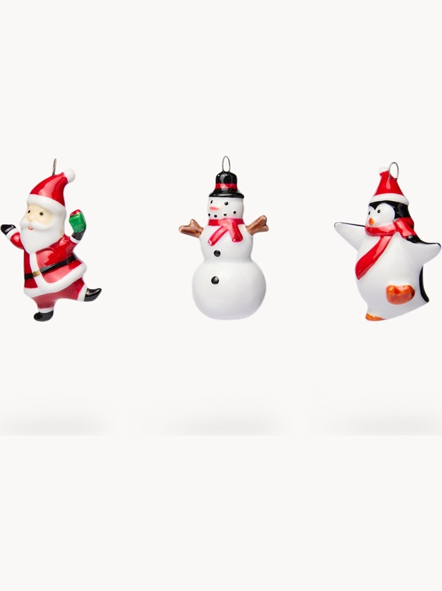 Set of 3 mini tree decorations
