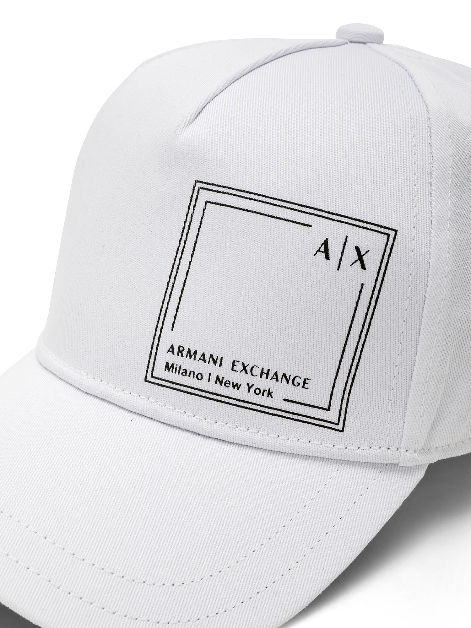 Armani Exchange - Cappello baseball in cotone, Bianco, large image number 1