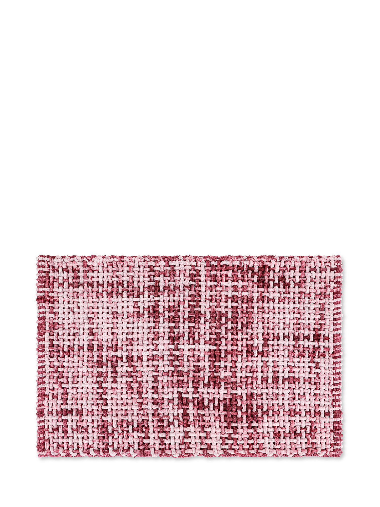 Tappeto bagno in micro cotone intrecciato, Rosso scuro, large image number 0