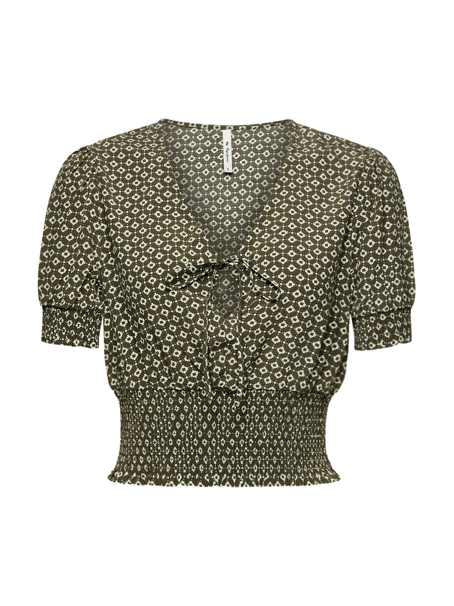 Pepe Jeans - Blouse with geometric print, Olive Green, large image number 0