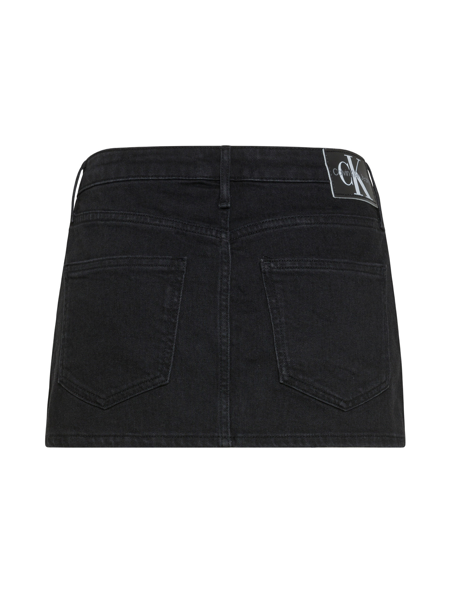 Calvin Klein Jeans - Mini gonna in jeans, Nero, large image number 1