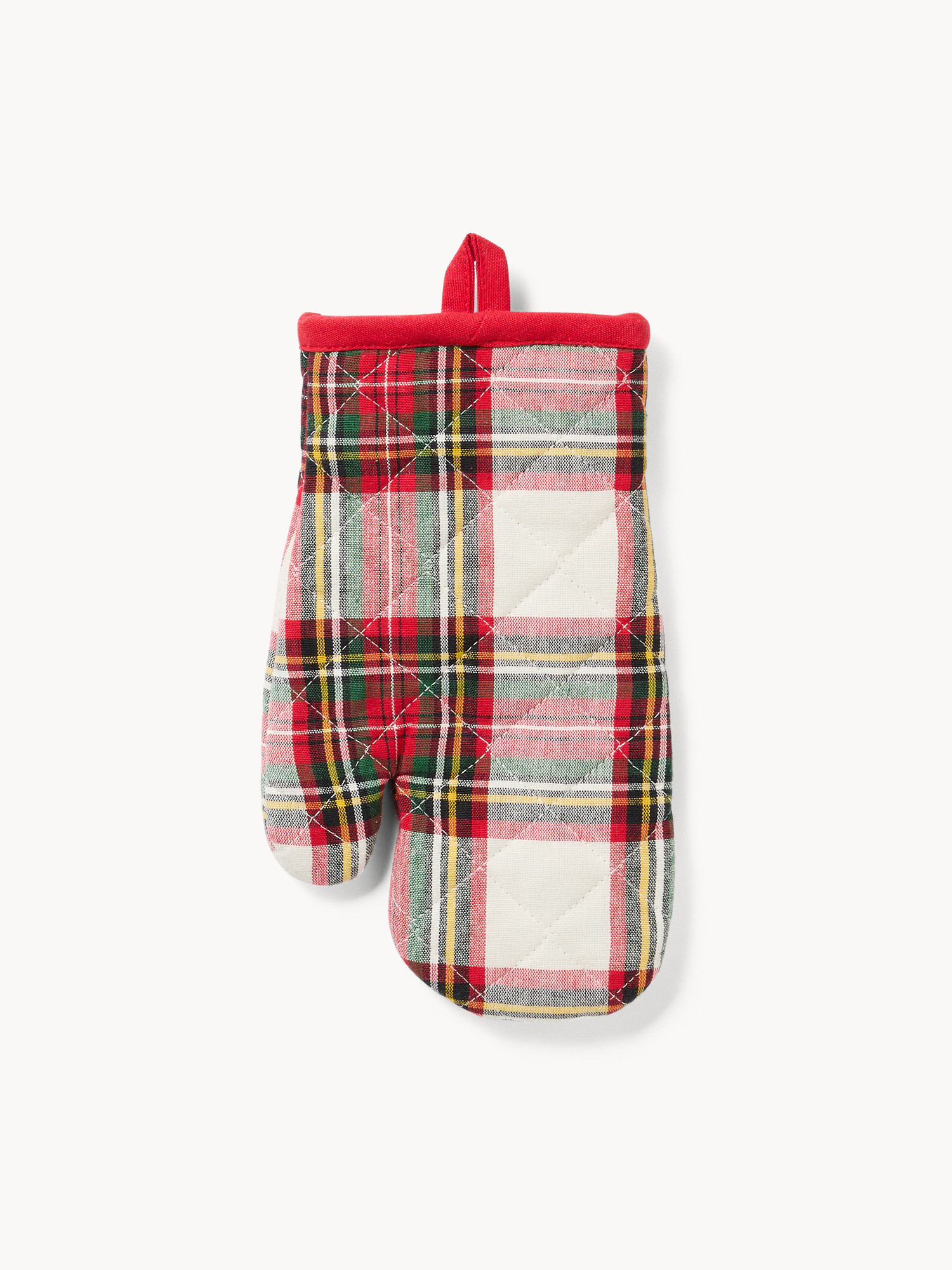Tartan kitchen glove in pure yarn-dyed cotton, Multicolor, large image number 0