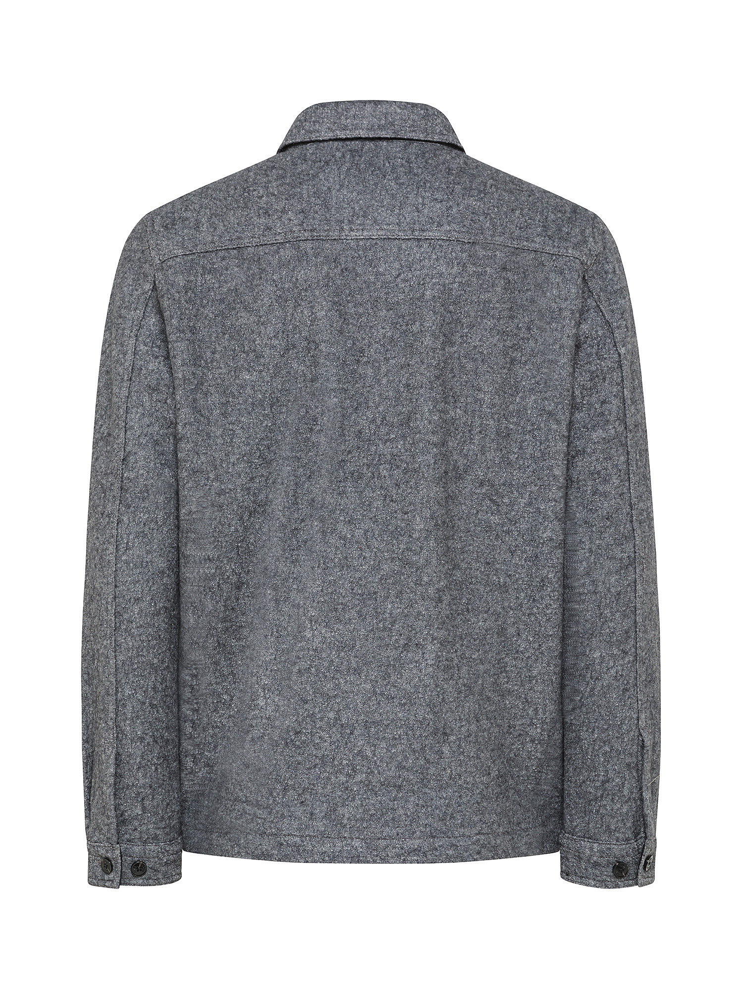 Hugo - Giacca a camicia oversize in misto lana, Grigio, large image number 1
