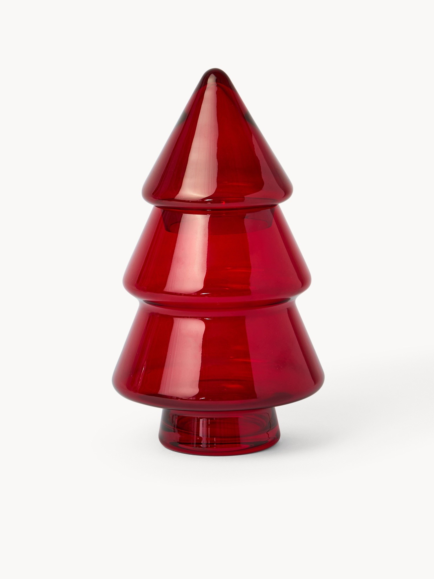 Barattolo porta dolci a forma di albero di Natale, Rosso, large image number 0
